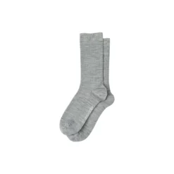 Minna uld sok, light grey melange
