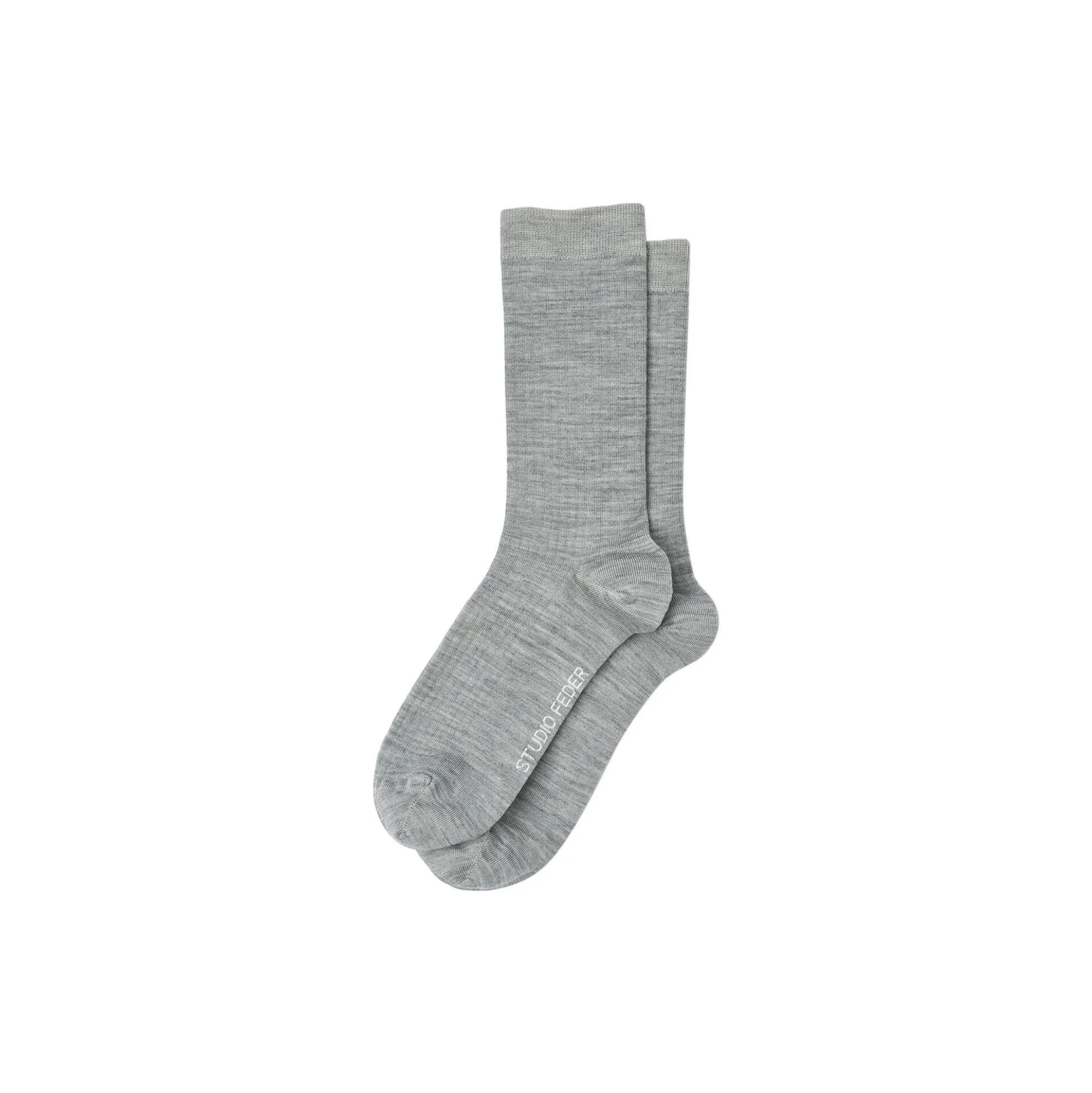 Minna uld sok, light grey melange
