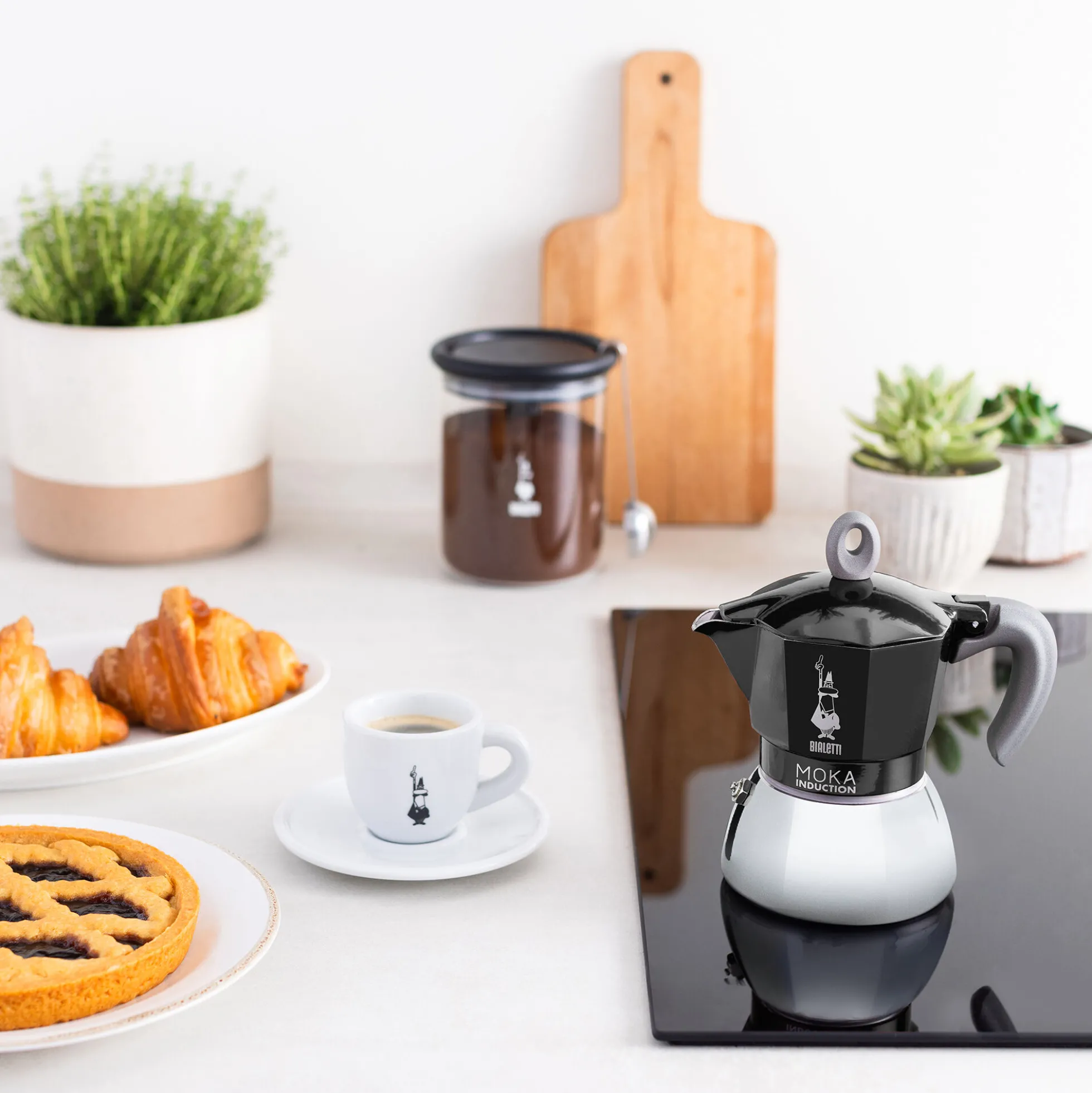 Moka espressokande til induktion, 6 kopper