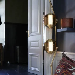 Monroe Floor Lamp, brass/brown