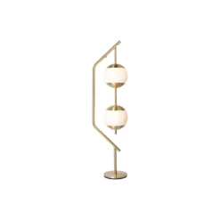 Monroe Floor Lamp, brass/opal