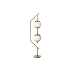 Monroe Floor Lamp, brass/opal