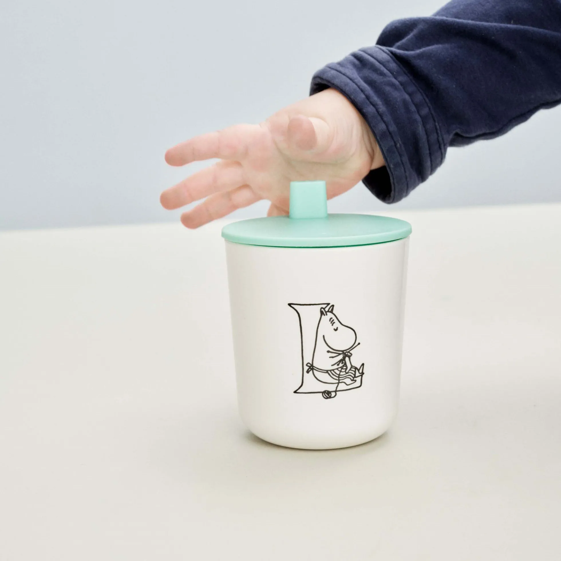 Moomin ABC kop L, moomin white