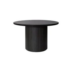 Moon Round Dining Table, brown/black stained oak