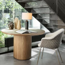 Moon Round Dining Table, oiled oak