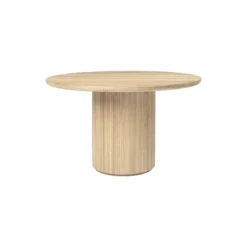 Moon Round Dining Table, soap treated oak