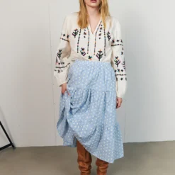 MorningLL Midi Skirt, light blue