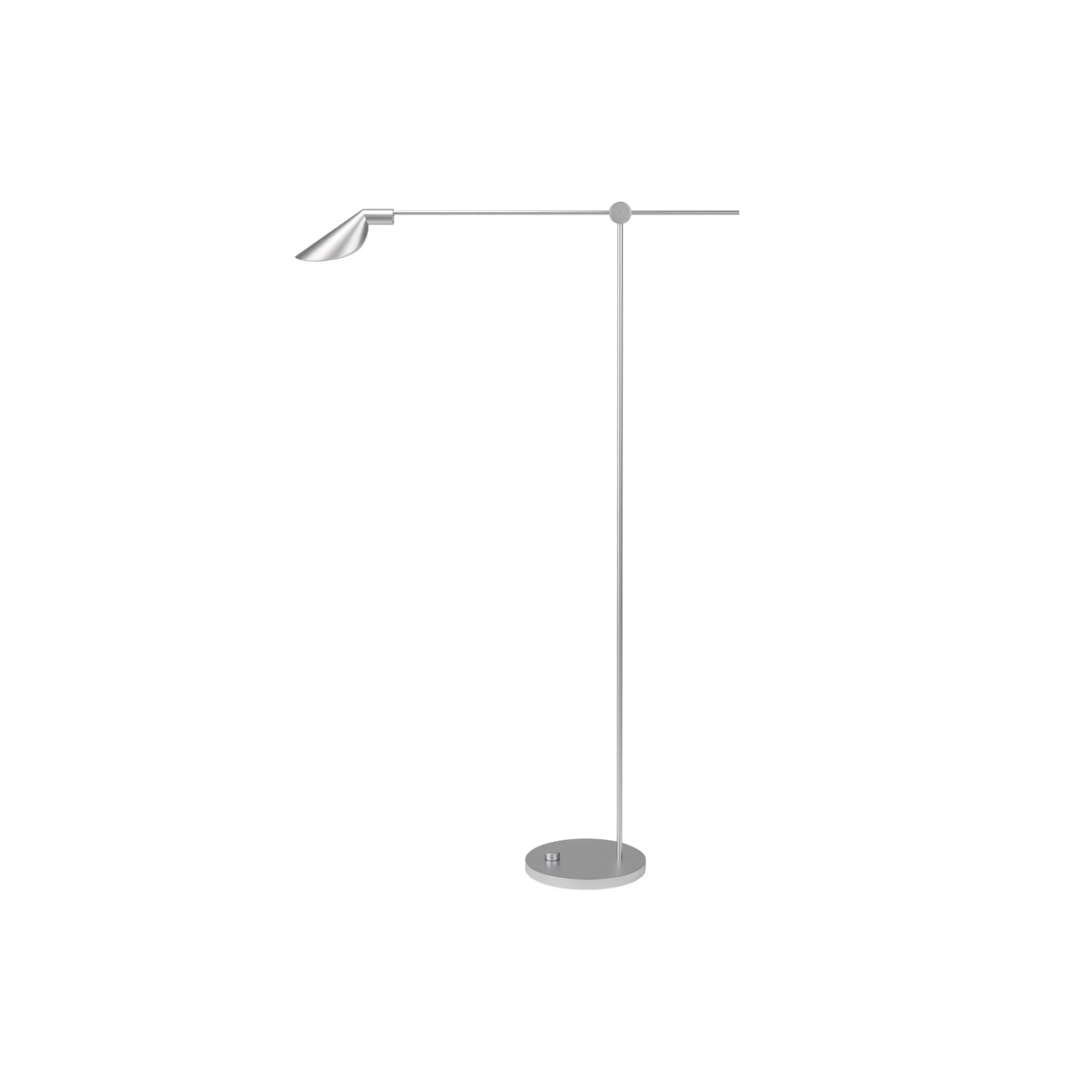 MS011 gulvlampe, polished steel