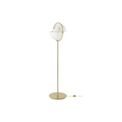 Multi-Lite Floor Lamp, white semi matt/brass