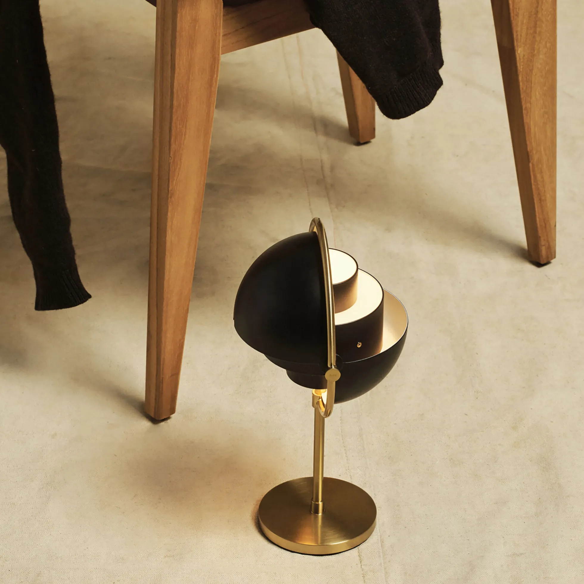 Multi-Lite Portable Lamp, black semi matt/brass