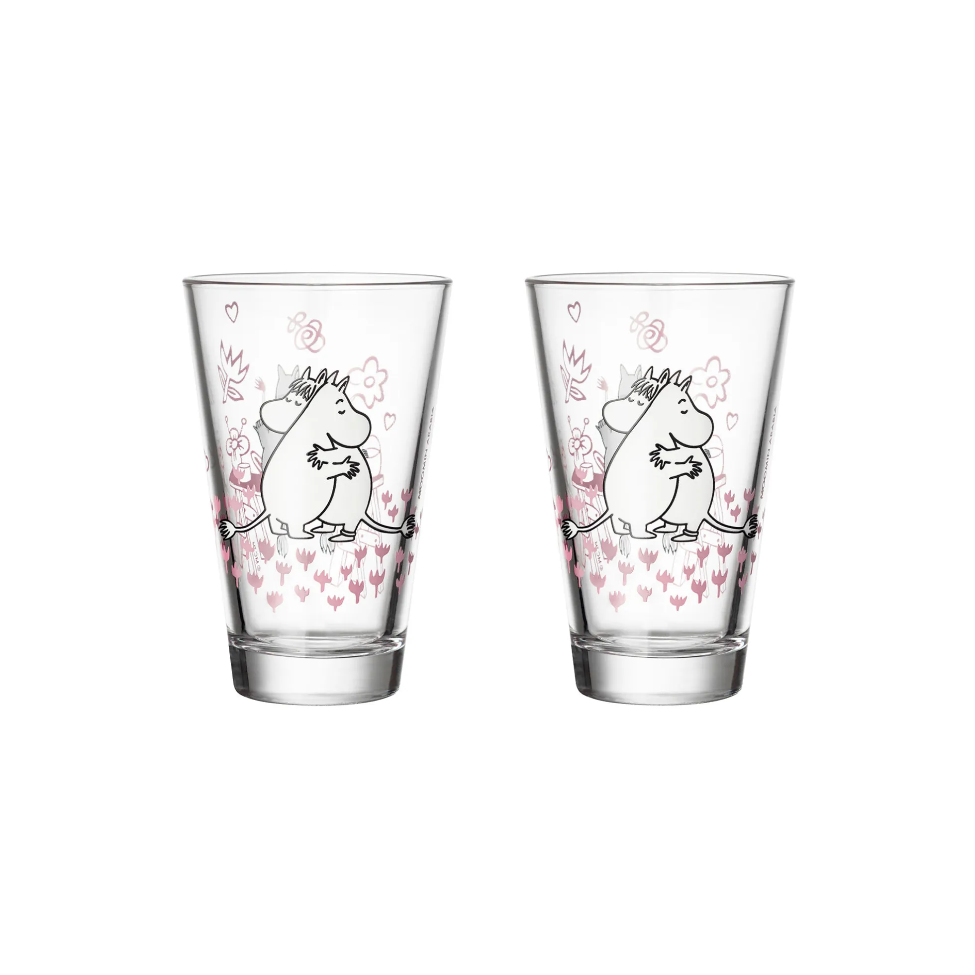Mumi Glas 2 stk. Kærlighed