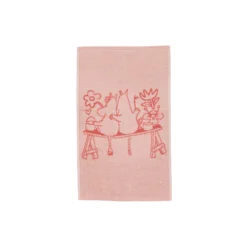 Mumi håndklæde Kærlighed 30x50 cm, rosa