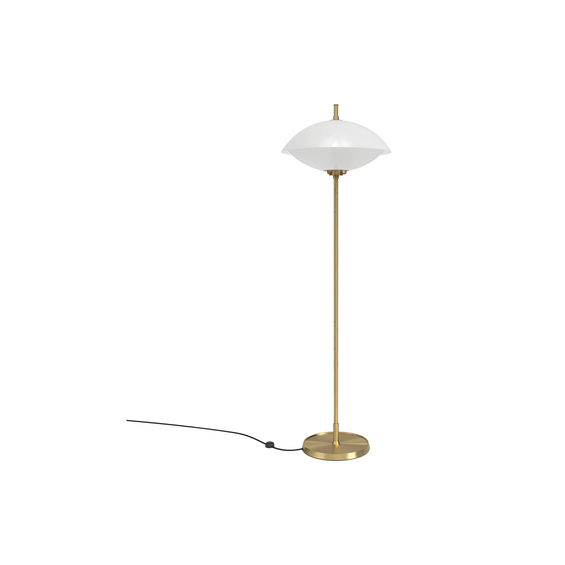 MUSLING™ gulvlampe, opal/brass