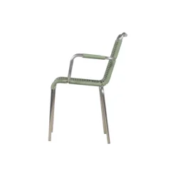 Mya Outdoor Chair with Armrests, sage green