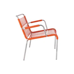 Mya Outdoor Lounge Chair with Armrests, orange