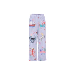 Nessie Trousers, blue ocean art print