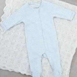 Newborn Stripe Suit, mist/offwhite