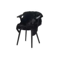 Newzealandsk Premium langhåret lammeskind, black