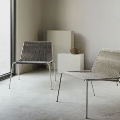Noel Lounge Chair, steel/brown