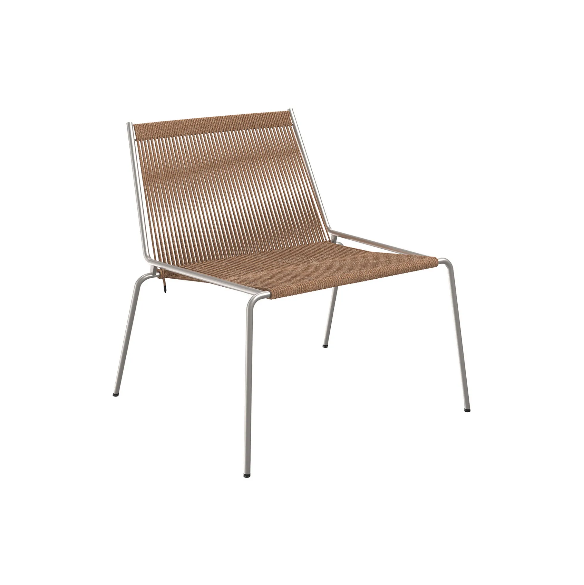 Noel Lounge Chair, steel/brown