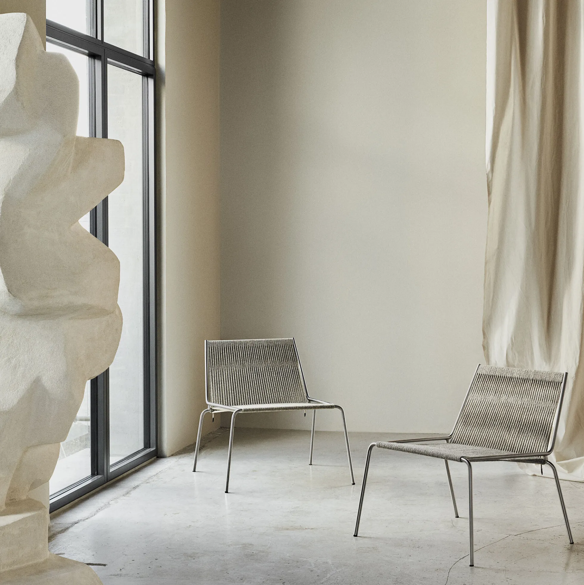 Noel Lounge Chair, steel/fair grey