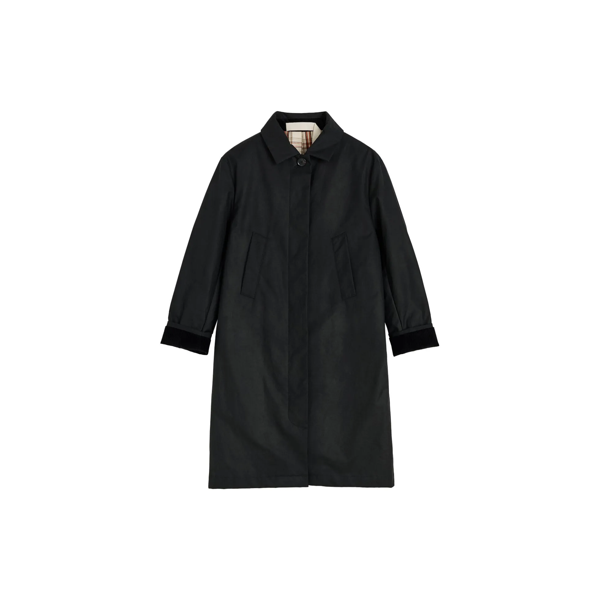 Noor Coat Oilskin, black