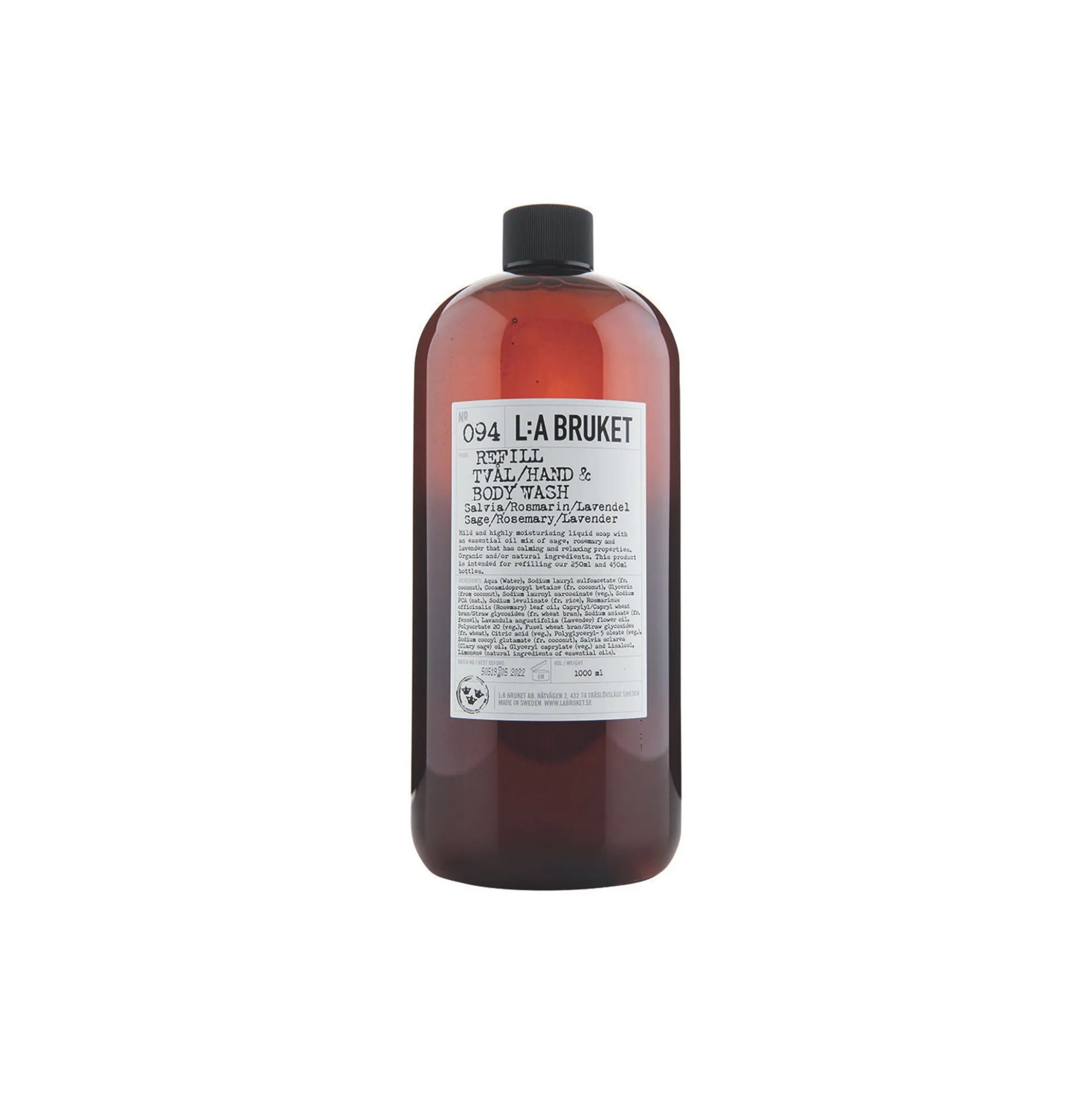 No. 094 Refill Hand & Body Wash, sage/rosemary/lavender