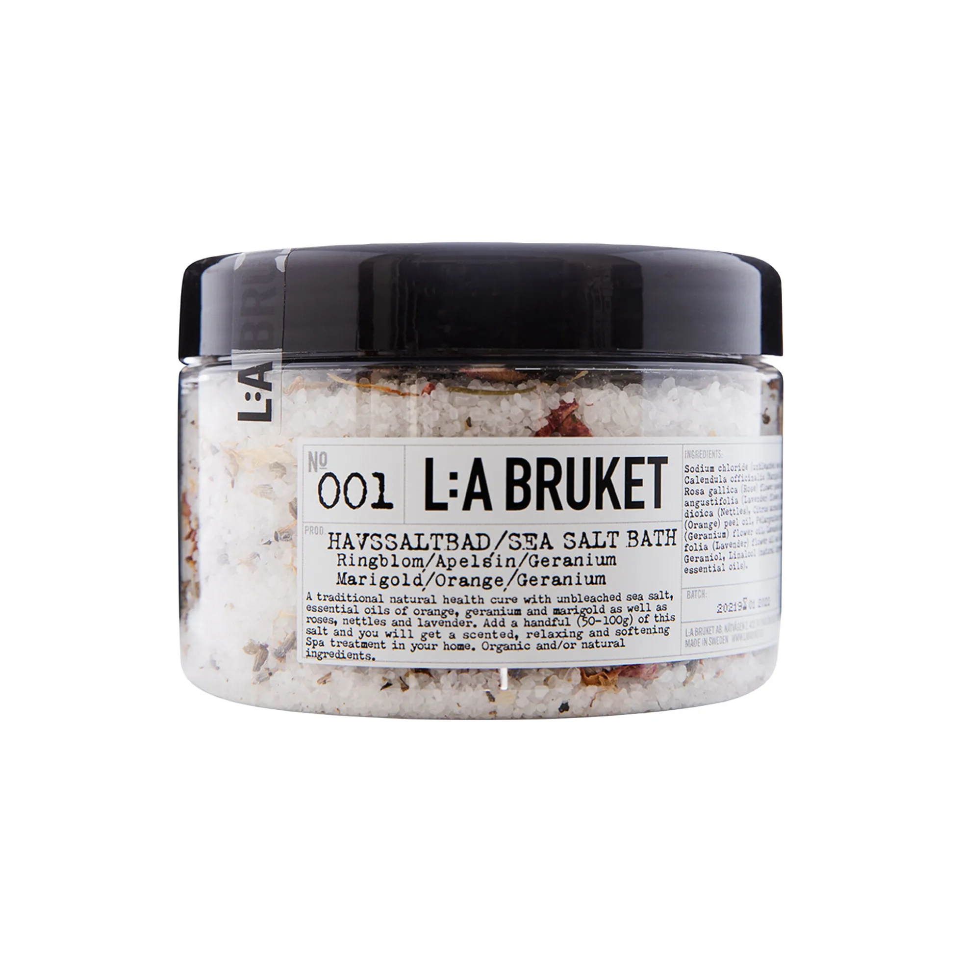 No. 001 Sea Salt Bath, marigold/orange/geranium