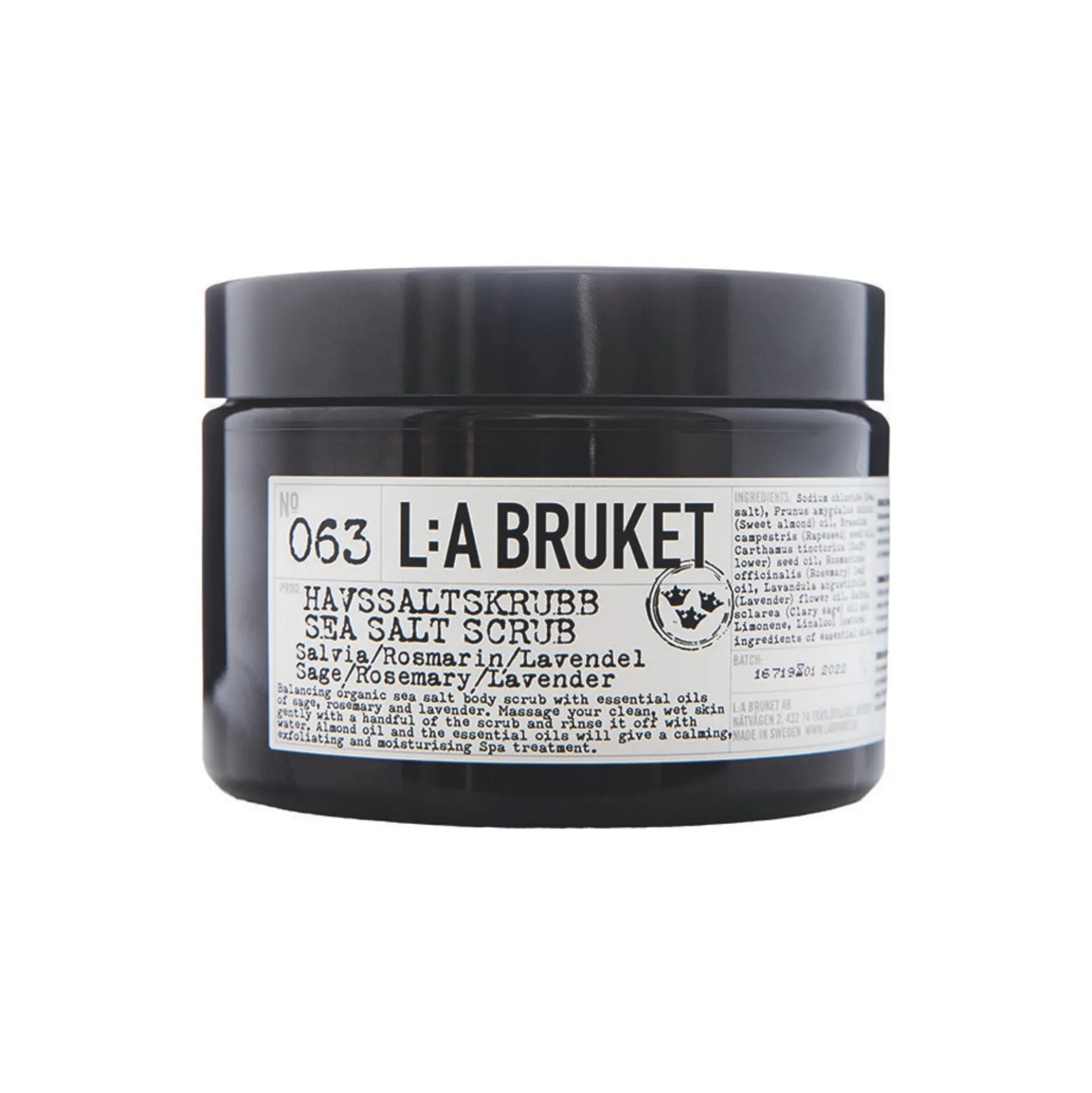 No. 063 Sea Salt Scrub, sage/rosemary/lavender