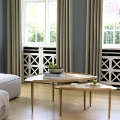 No. 55 Table, hvidolieret eg