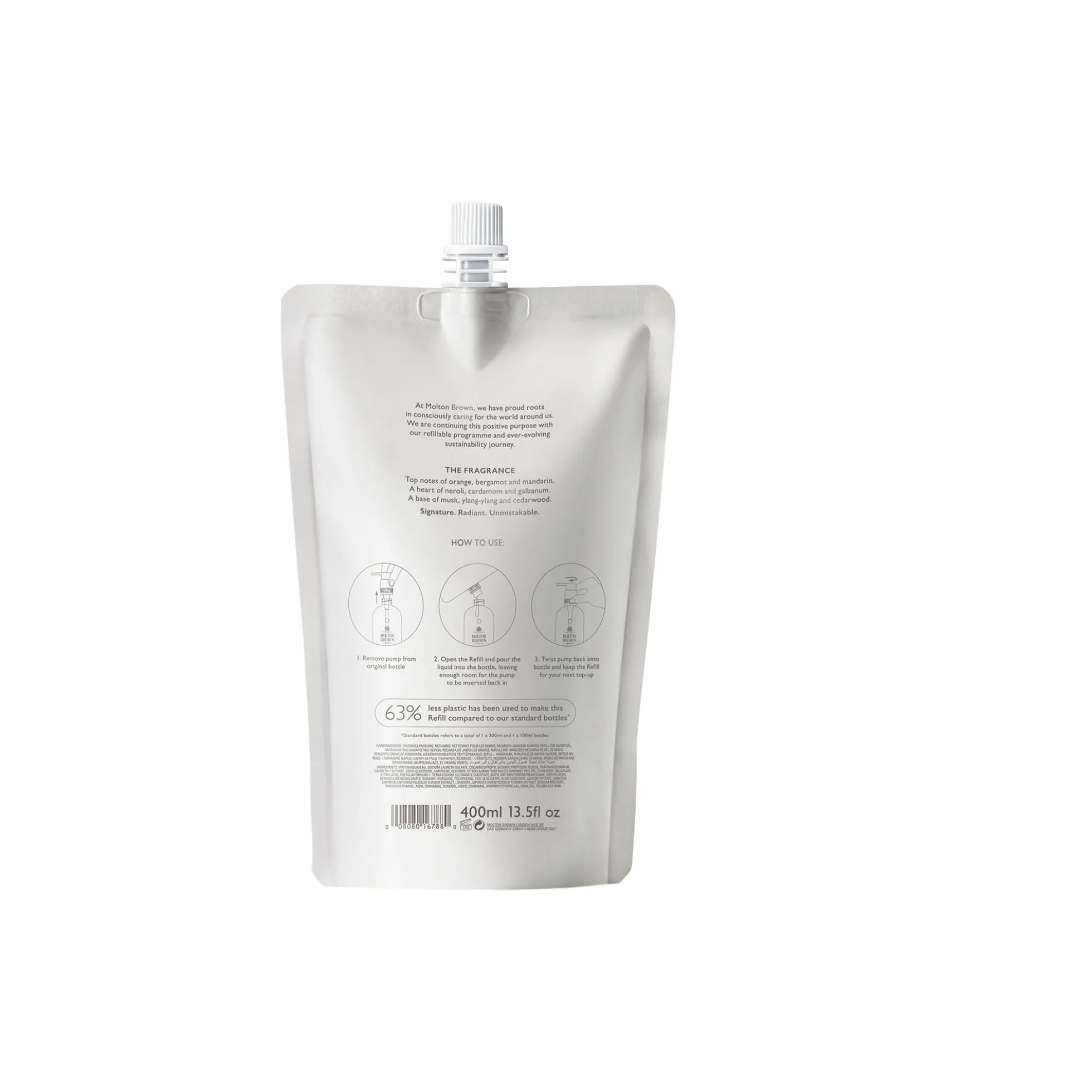 Orange & Bergamot Fine Liquid Hand Wash Refill