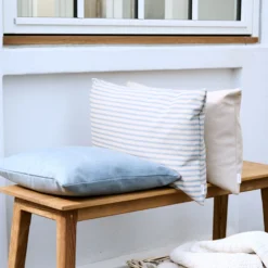 Outdoor Fine Stripe pude, blue