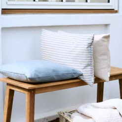 Outdoor Fine Stripe pude, blue
