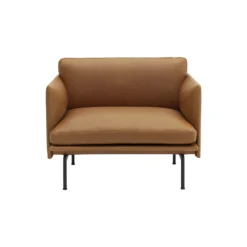 Outline Chair, refine leather cognac/black