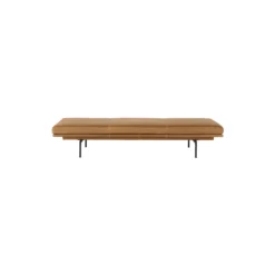 Outline Daybed, refine leather cognac/black