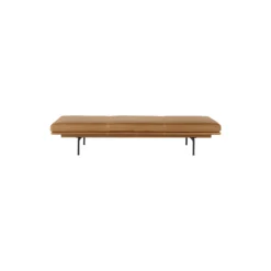 Outline Daybed, refine leather cognac/black