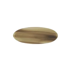 Oval Bone Clip, green