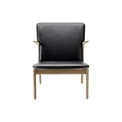 OW124 Beak Chair loungestol, olieret eg/sort