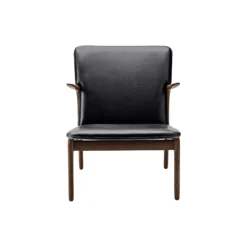 OW124 Beak Chair loungestol, olieret valnød/sort