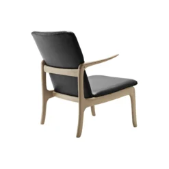 OW124 Beak Chair loungestol, sæbebehandlet eg/sort