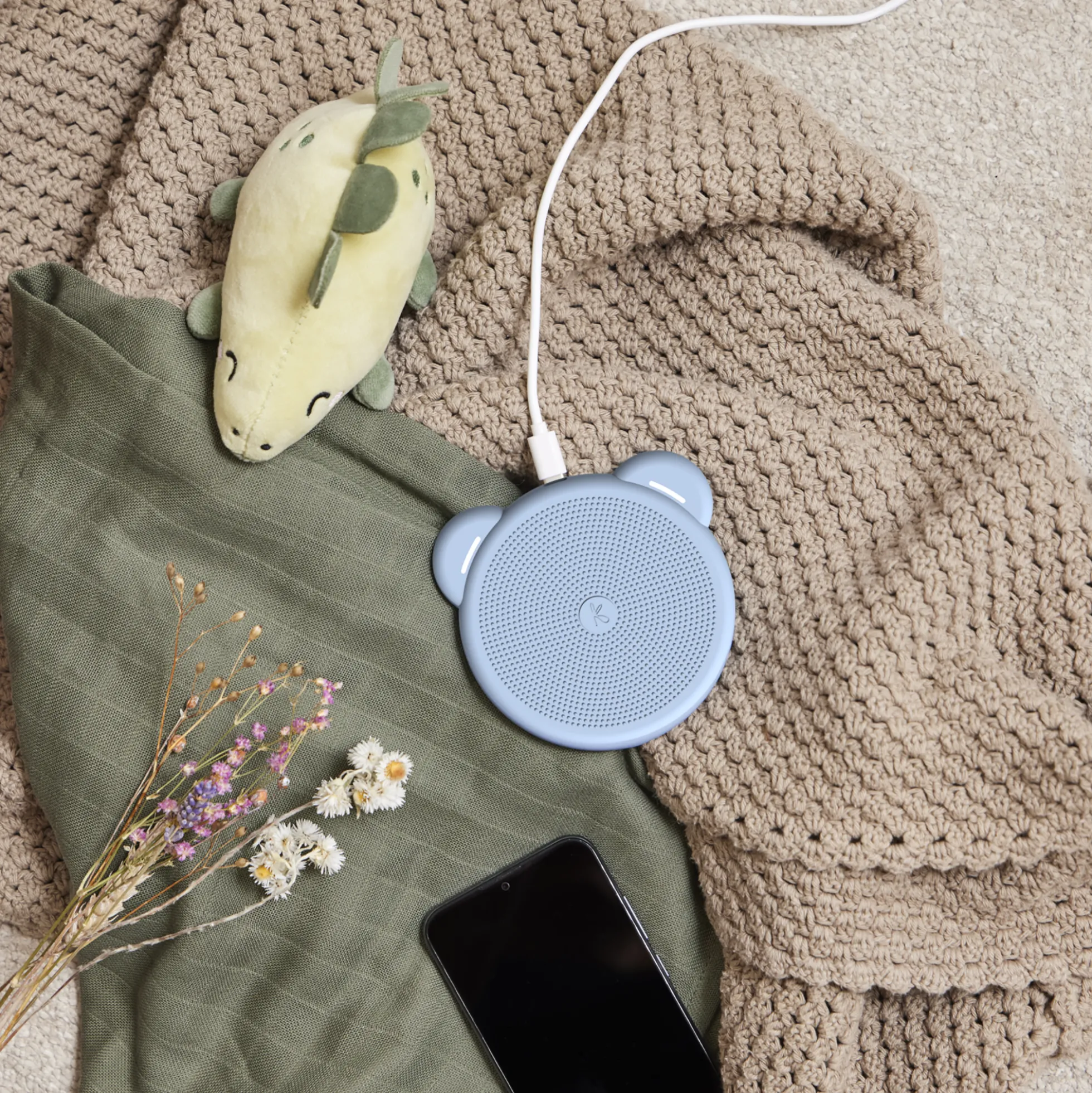 Paddy trådløs oplader, cloudy blue