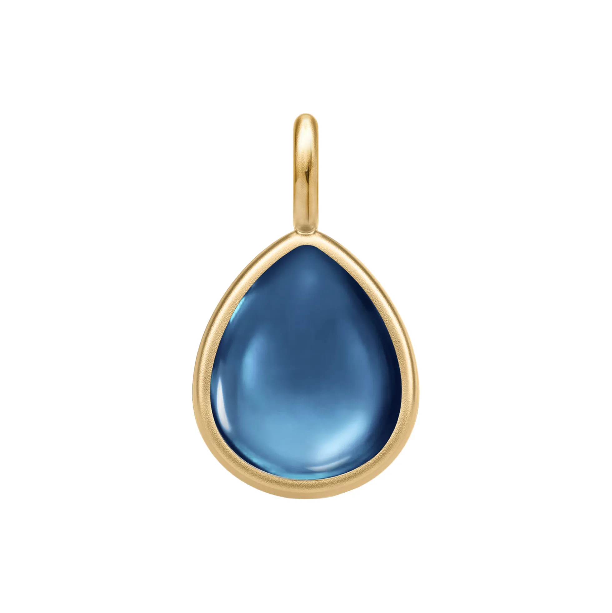 Paloma Pendant, gold/sapphire blue