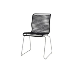 Panton One Dining spisebordsstol, paper black/steel