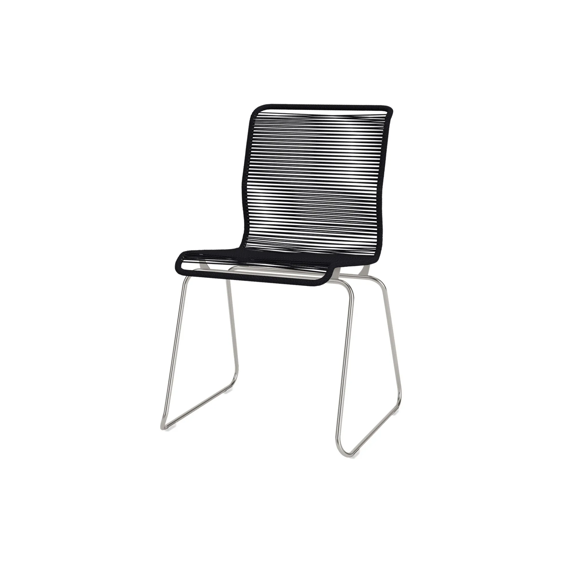 Panton One Dining spisebordsstol, paper black/steel