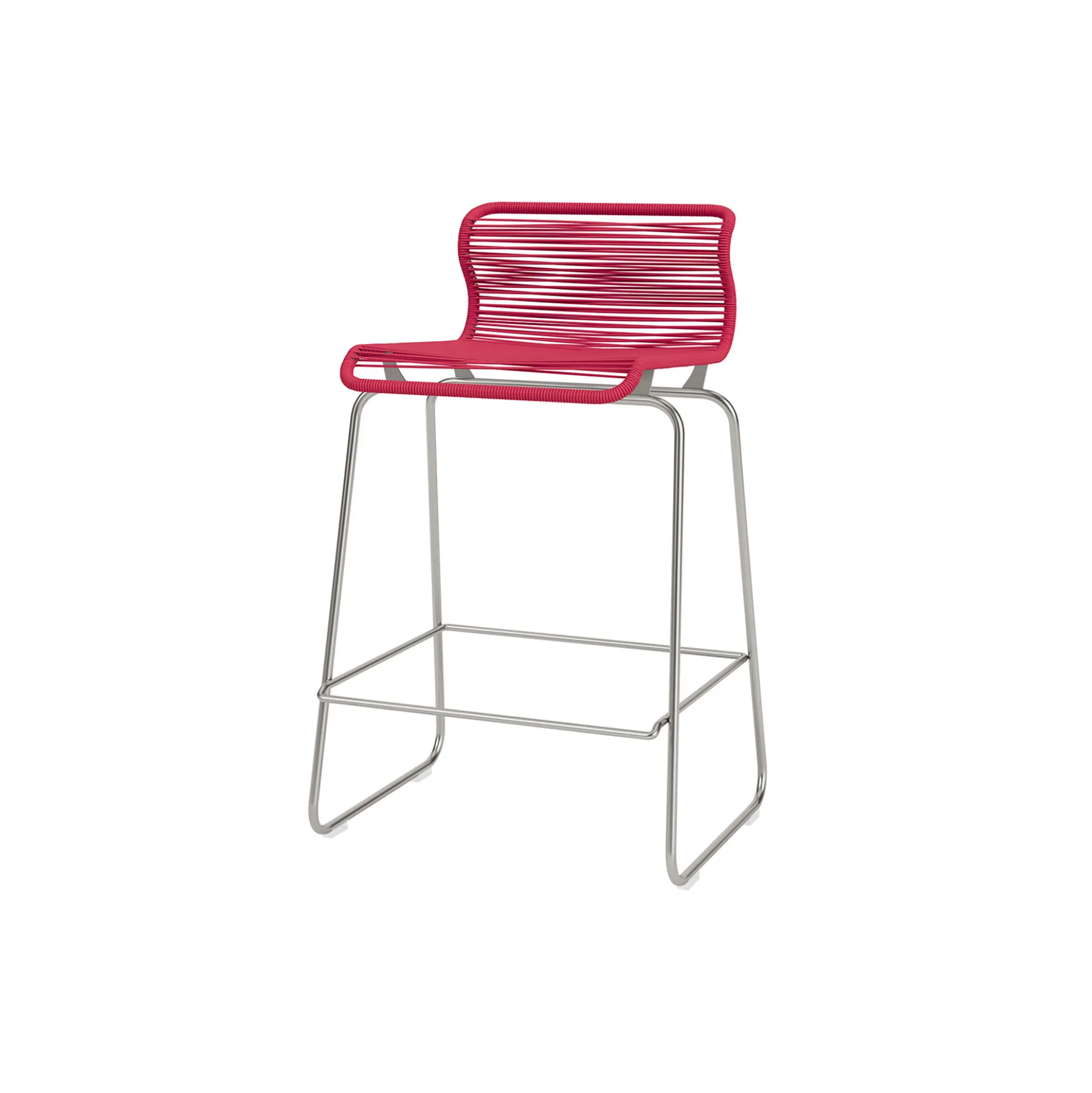 Panton One Kitchen barstol, scarlett/steel