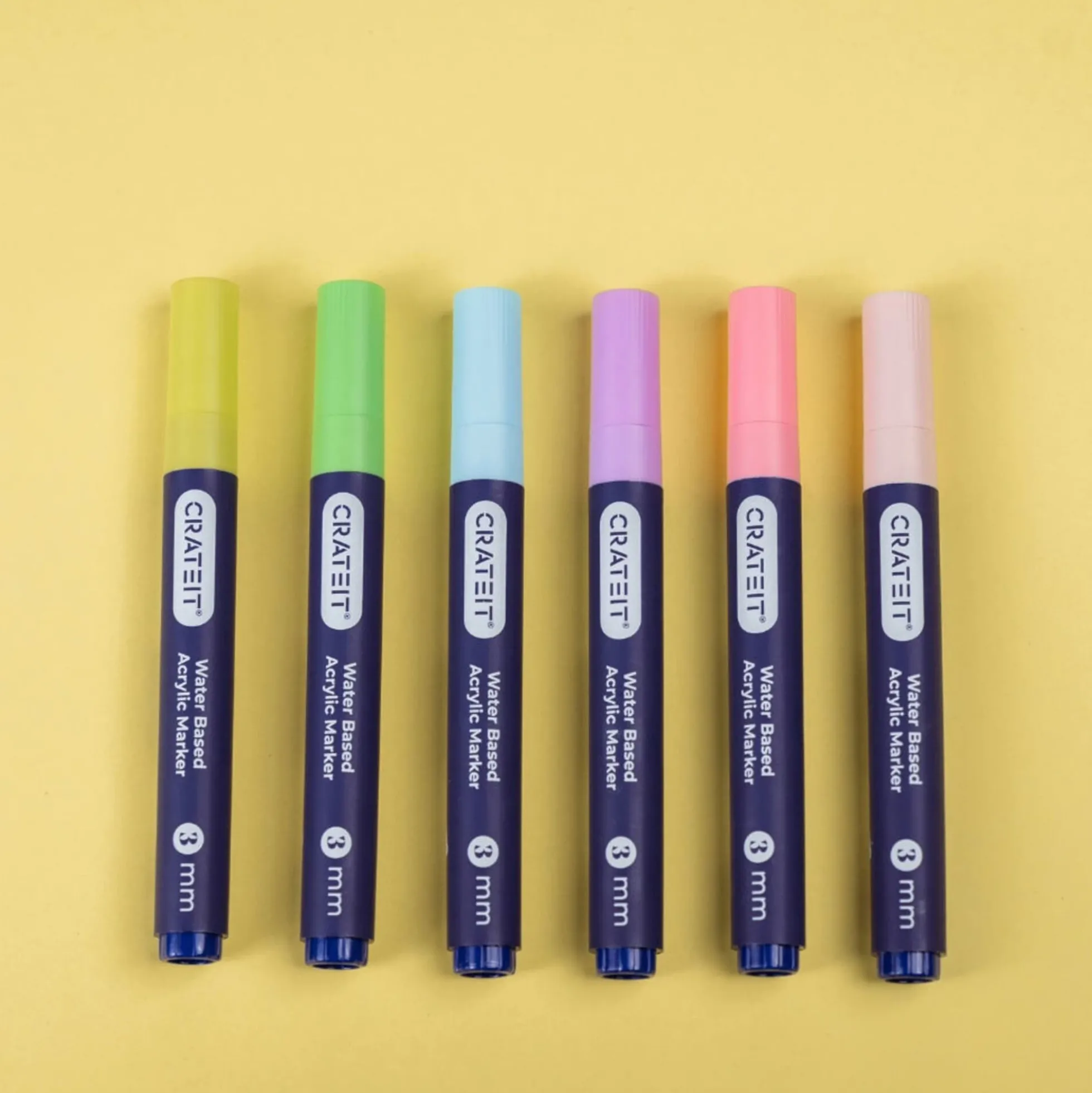 Pastel Tuscher 3 mm 6 stk.