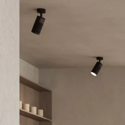 Patrone Canopy Ceiling Light, black-browned brass