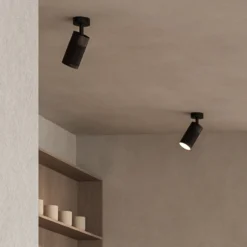 Patrone Canopy Ceiling Light, black-browned brass
