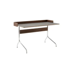 Pavilion Desk AV17, charcoal/walnut/chrome