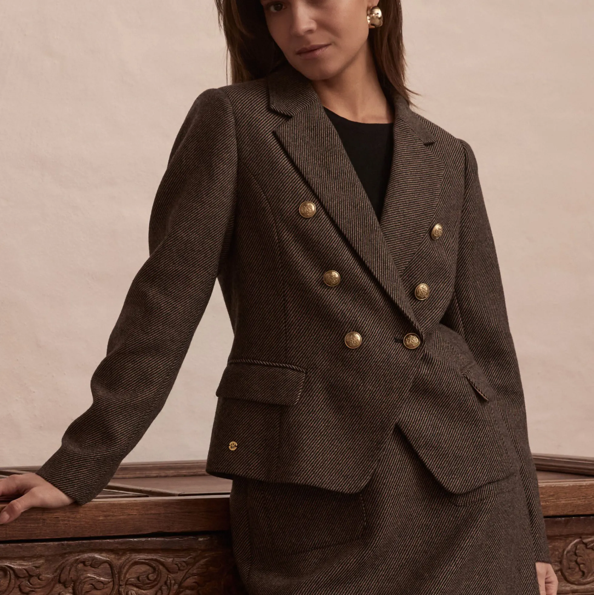 1509PBOCrombie blazer, black/beige
